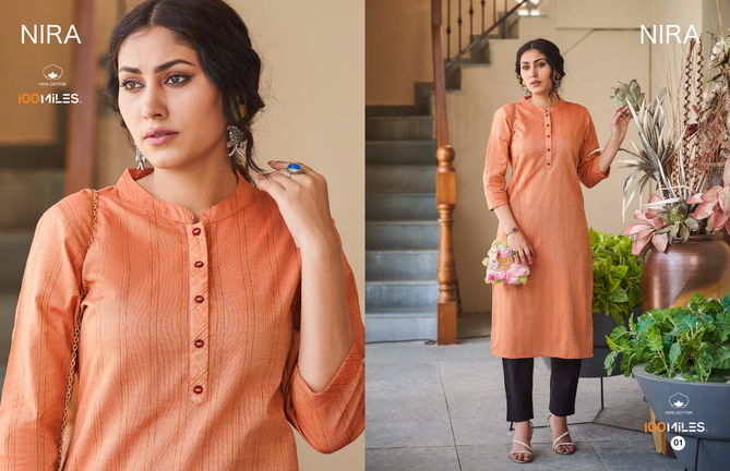 Nira By 100 Miles Cotton Kurtis Catalog